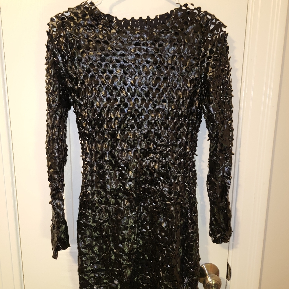 Black See Through Mini Bodycon Dress (NWOT)